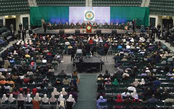 Minister Farrakhan spoke on the subject of “Revitalizing the Reparations Movement” on the campus of Chicago State University 