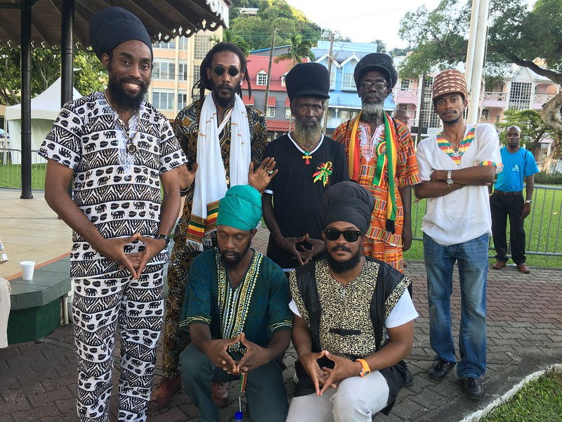 The delegation representing the elders and now-generation Rastafari bretheren from ICAR expressed support for the Declaration of Castries for Reparatory Justice.